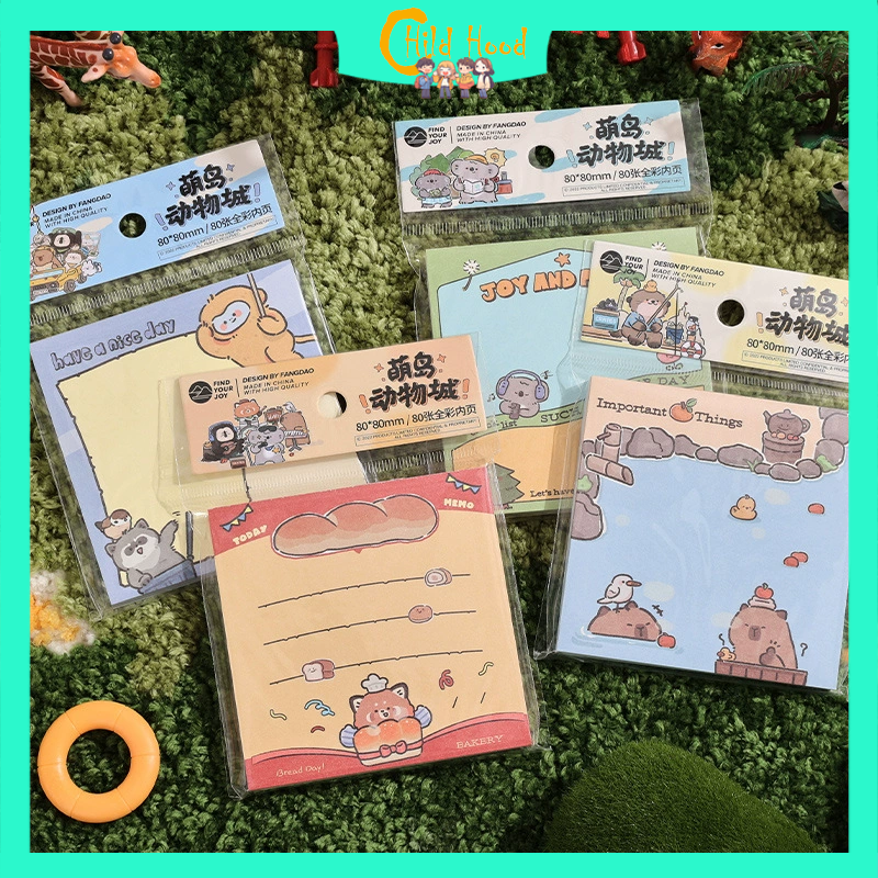 1pcs Moe Island Zootopia Cartoon Cute Square Sticky Notes Book Message ...