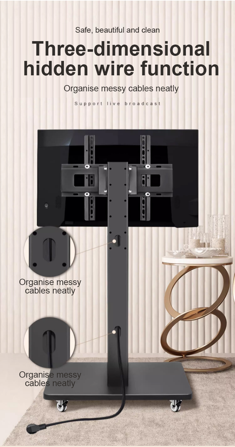MC&HOME TV Stand Monitor Horizontal/Vertical Rotation 32-80 Inch Screen ...
