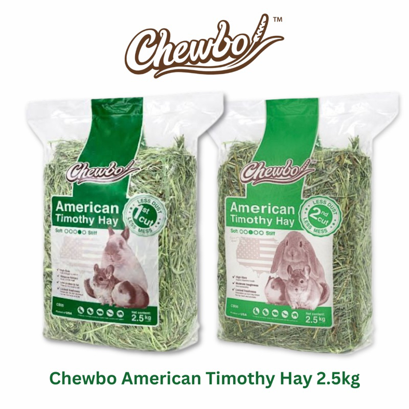 NEW! CHEWBO American Timothy Hay (2.5kg) First Cut and Second Cut ...