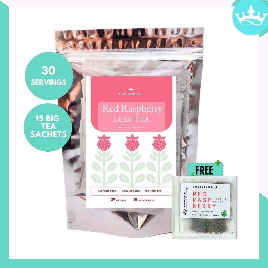 Organic USA-Sourced Red Raspberry Leaf Tea | Caffeine-Free, Big Large ...