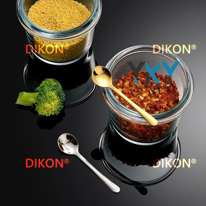 Seasoning Spoon Stainless Steel TeaSpoon Silver Gold Small Spoon ...