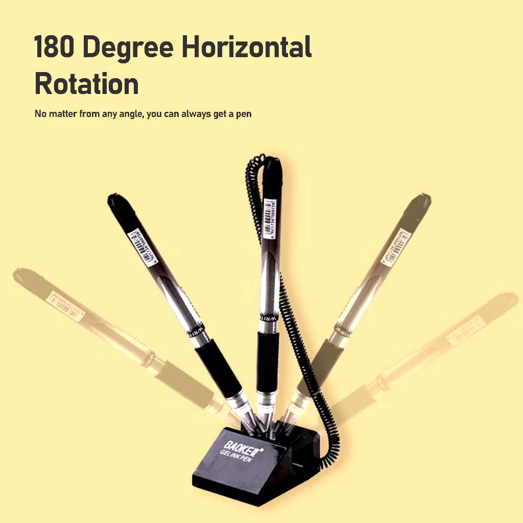 Reception Counter Pen Desktop Pen Black Ink Pen for Desk Secure Pen ...