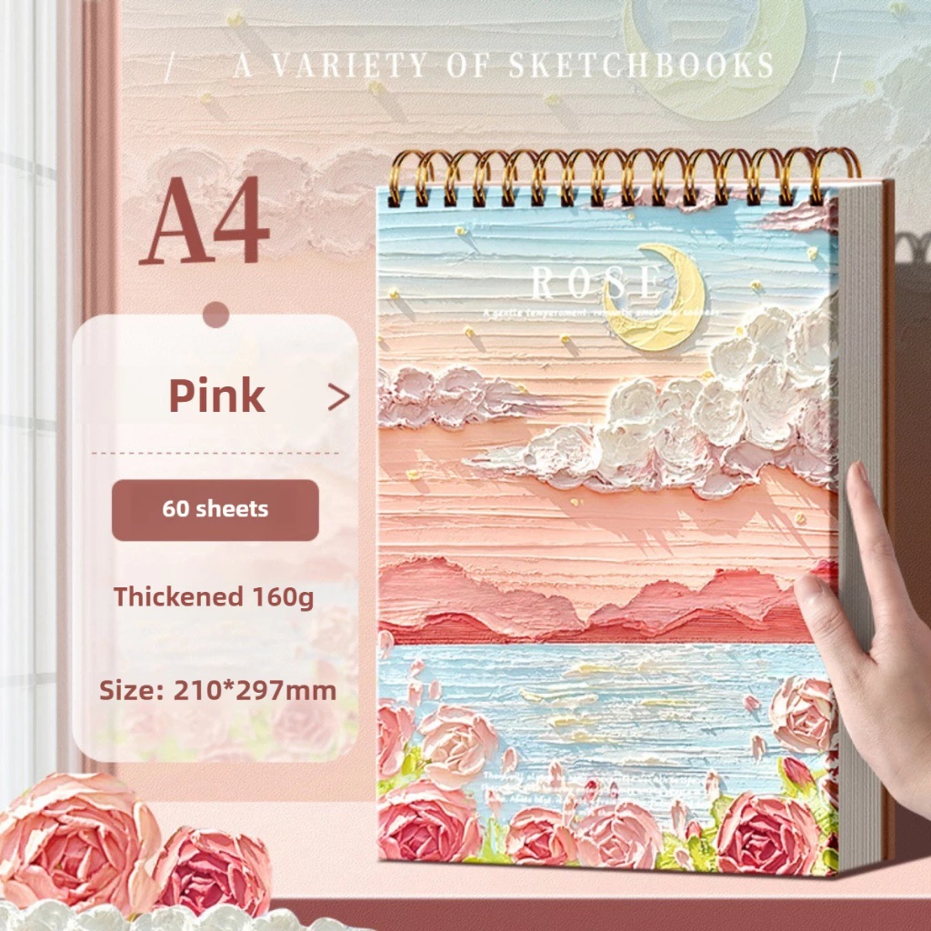 A4 Sketchbook Sketchbook Cute Cartoon Blank Sketch Pad Thick Drawing ...
