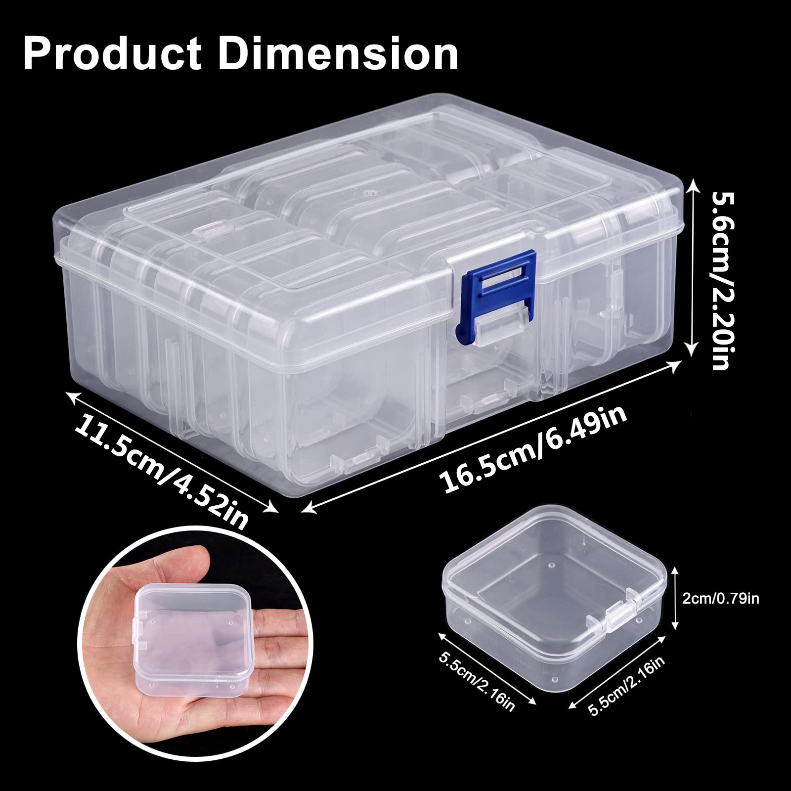 Plastic Storage Box 14/28 Grids Storage Case Large Capacity Dustproof ...