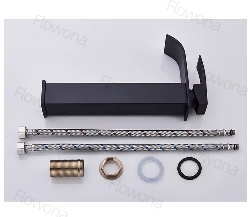 Black Faucet with Hose for Bathroom Lababo – Matte Sink Faucet Hot Cold ...