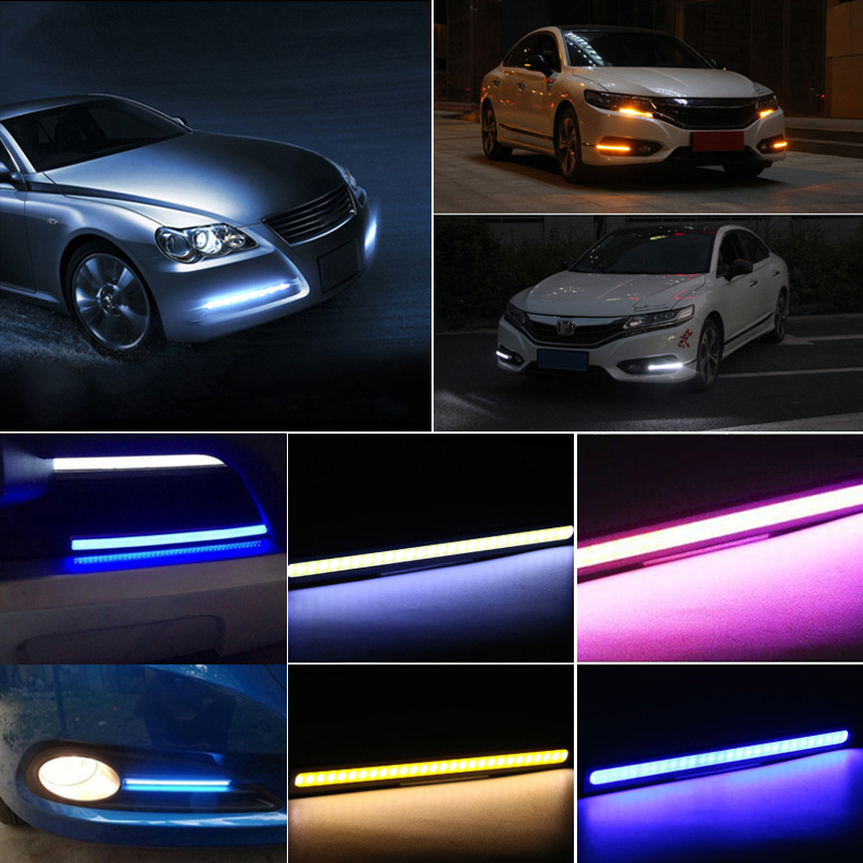 1 Pair Car led car light 17cm COB Waterproof Super Bright Styling Light ...