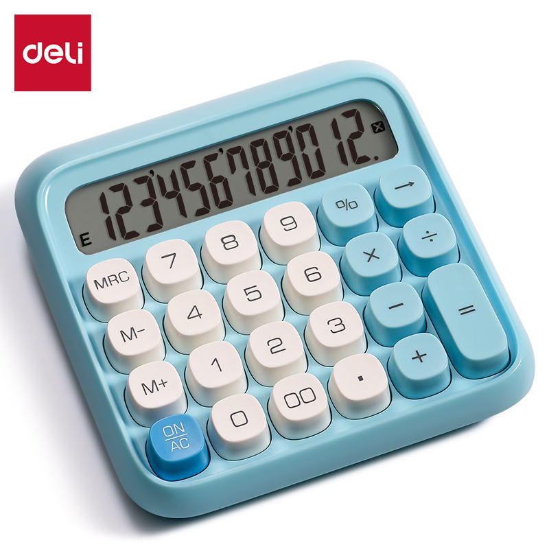 Deli Cute Calculator Bubble Button 12-Digits Candy Color Scientific ...