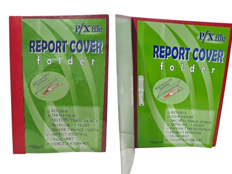 Report Cover File Folder with Built in Fastener ( Set of 2 Pieces ...