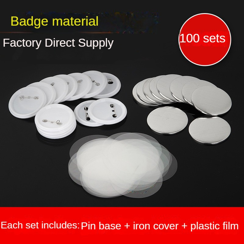 100PCS/200PCS Plastic back DIY BadgeButton Pins Blank Raw Material pins ...