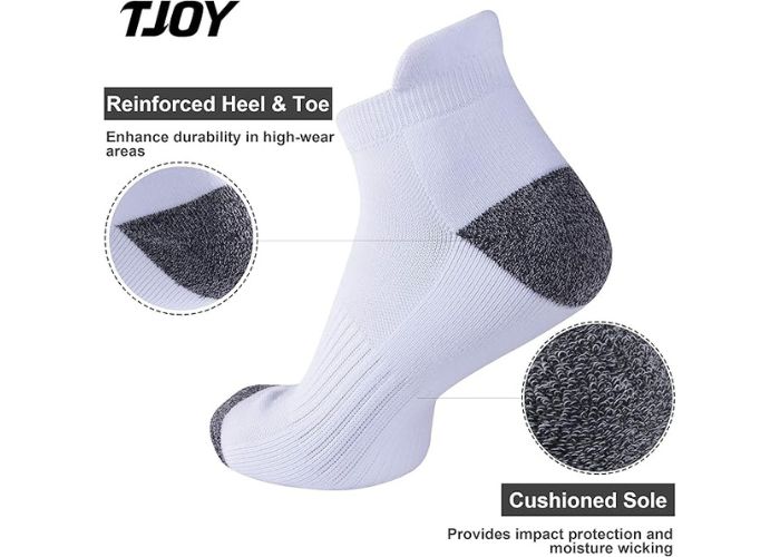 BULLIANT Men's 6 Pairs Athletic Running Socks For Men And