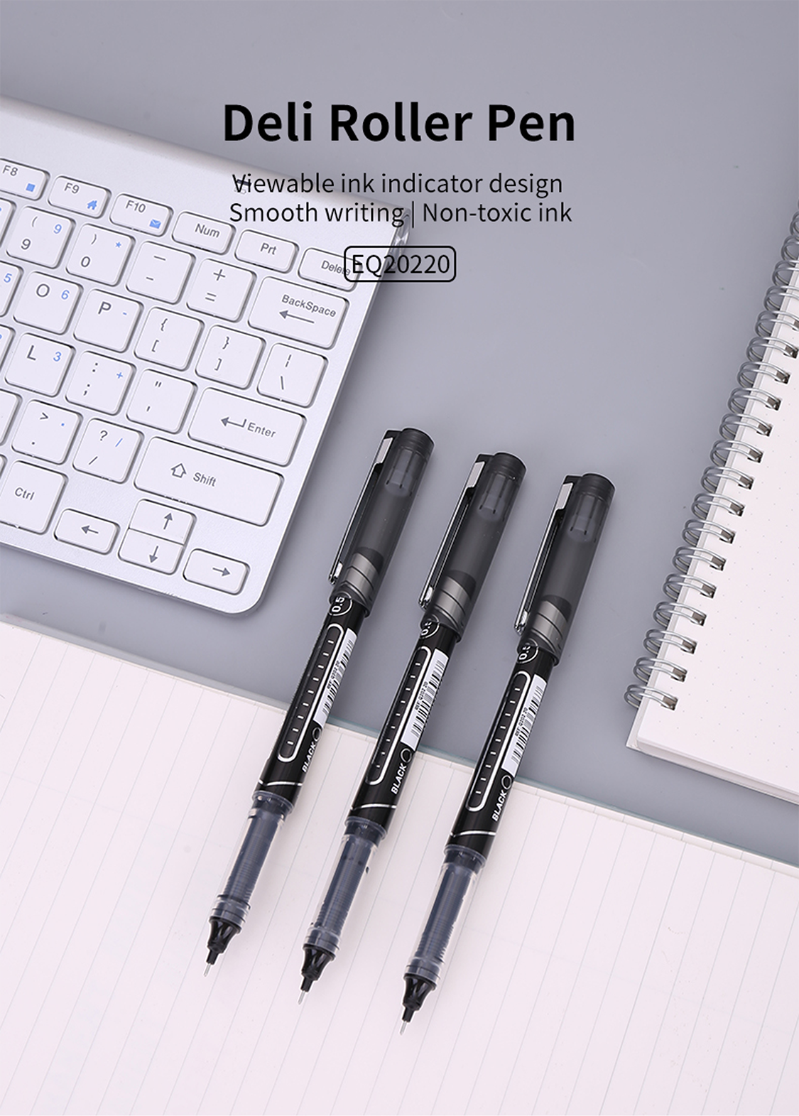 Deli EQ20220 Writing Instrument - Mate Liquid Pen Black 0.5mm (1PC ...
