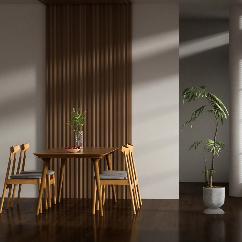 15PCS Solid Wood Panel Board PVC Grille Waterproof Design TV Background ...