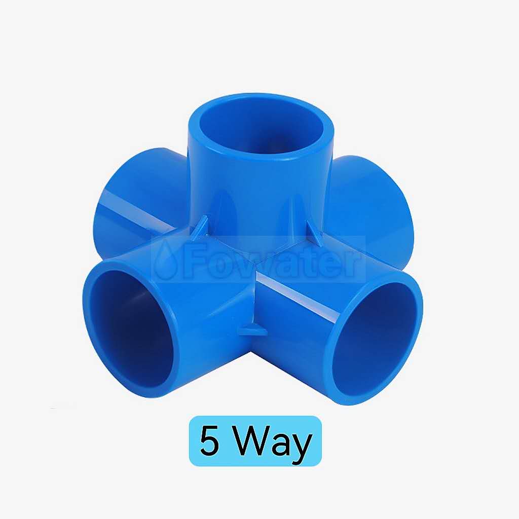 PVC Blue Thick Fittings Cross/3 Way/4 Way/5 Way/6 Way (1/2