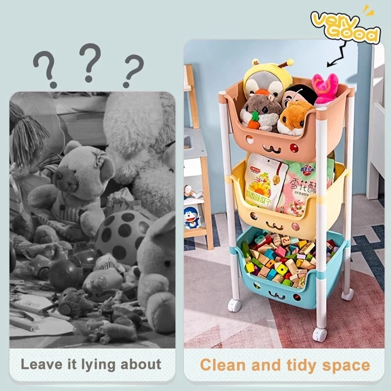 3/4/5 Tier Children's Toy Storage Rack Household Storage Shelf Snack ...