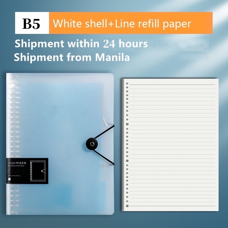 Binder Notebook A5/B5/A4 Loose Leaf Core Papers Refillable Coil Refill ...