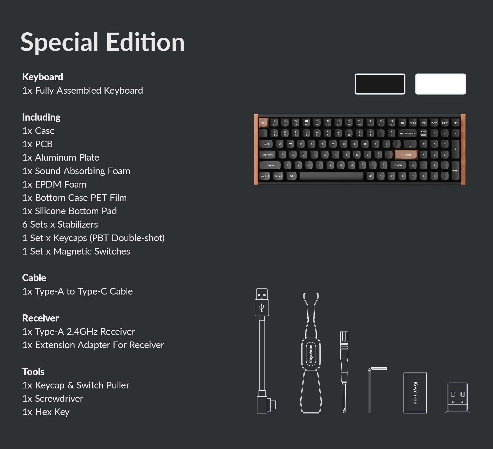 Keychron K4 HE Magnetic Keyboard, 96%, Tri-mode, RGB LED, QMK/Launcher ...