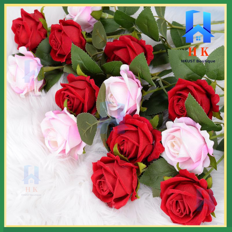 【Ready Stock】High Quality Cloth Rose Fake Rose Fake Flowers Artificial ...