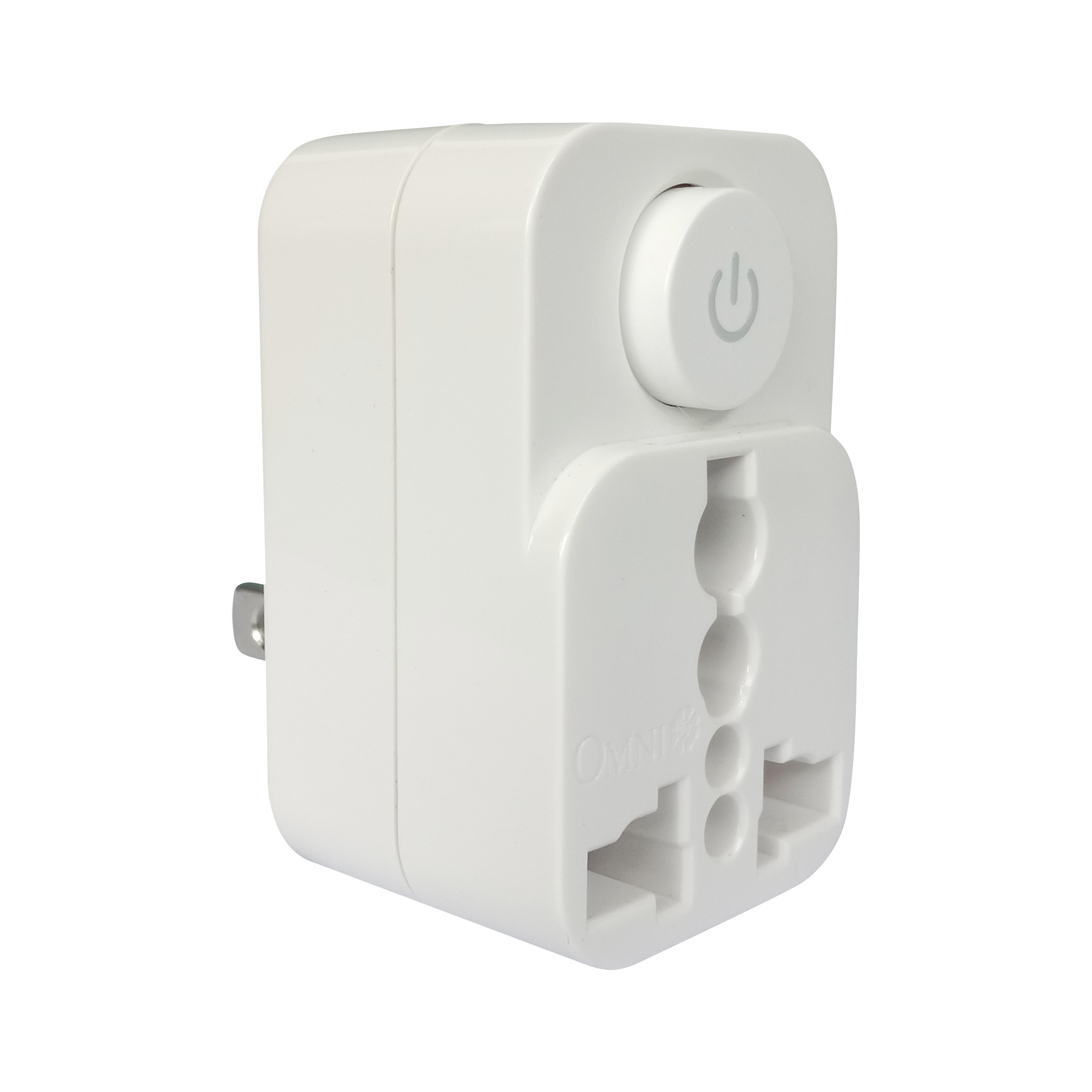 Omni by Winland Universal Adapter w/ Switch Socket Outlet Adaptor Plug ...