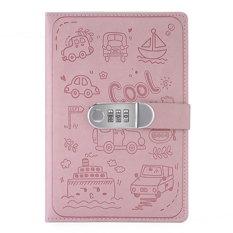 A5 password diary with lock stationery notebook thick cartoon student