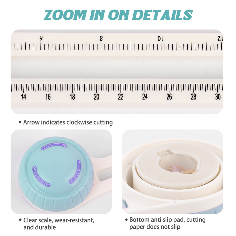 Officom 360 Rotary Manual Round Paper Cutter Round Trimmers Circular ...