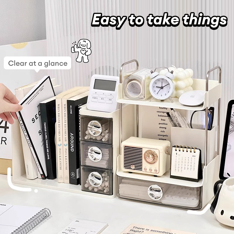 MUJU Stationary Storage Organizer Desktop Storage Desk Organizer With ...