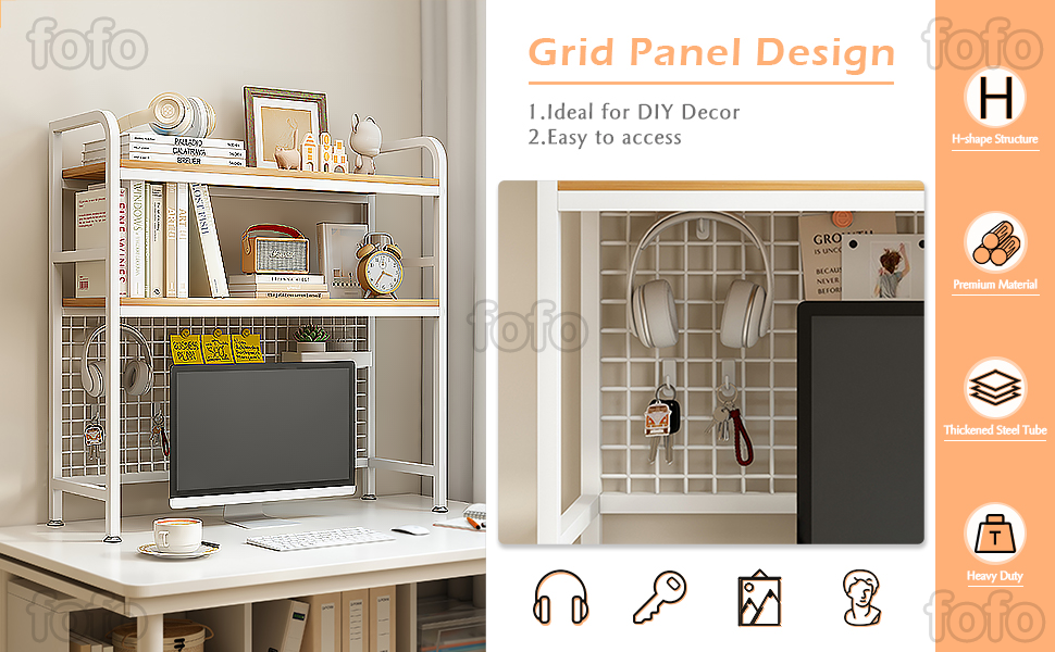 Spot/Book Rack Organizer Desk Organizer Rack Computer Desk 2 Layer ...