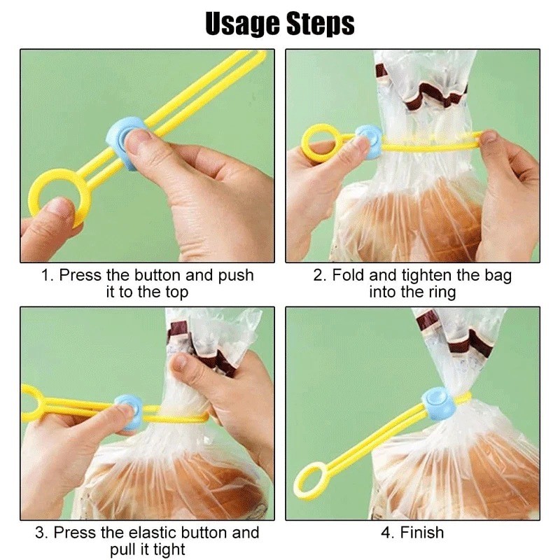 1Pc Multifunctional Color Sealing Strap Closure Clip Silicone Sealing ...