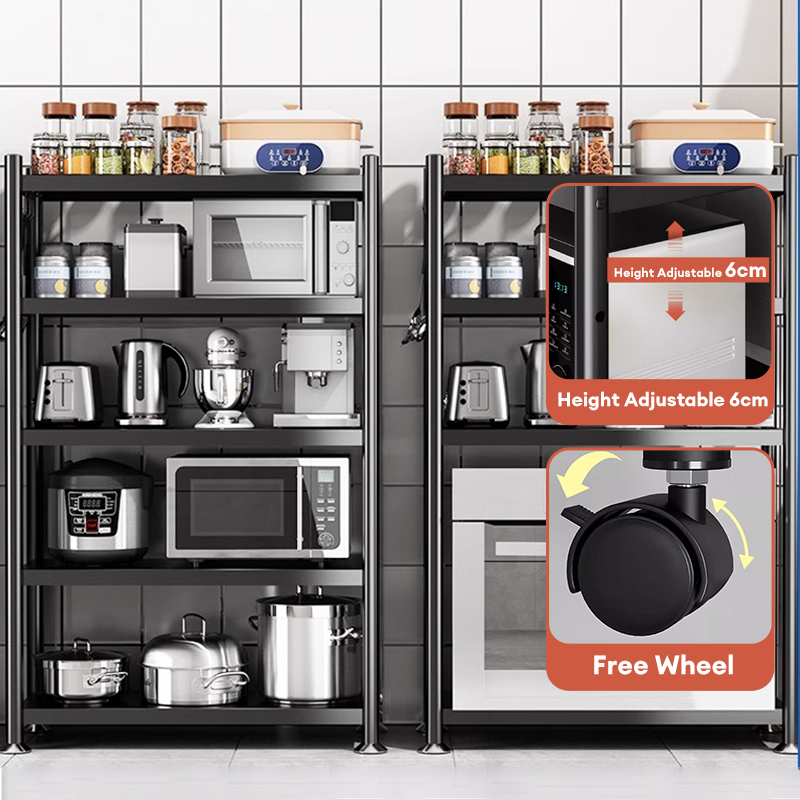Kitchen Rack Shelves Kitchen Storage Rack Organizer With Wheels ...