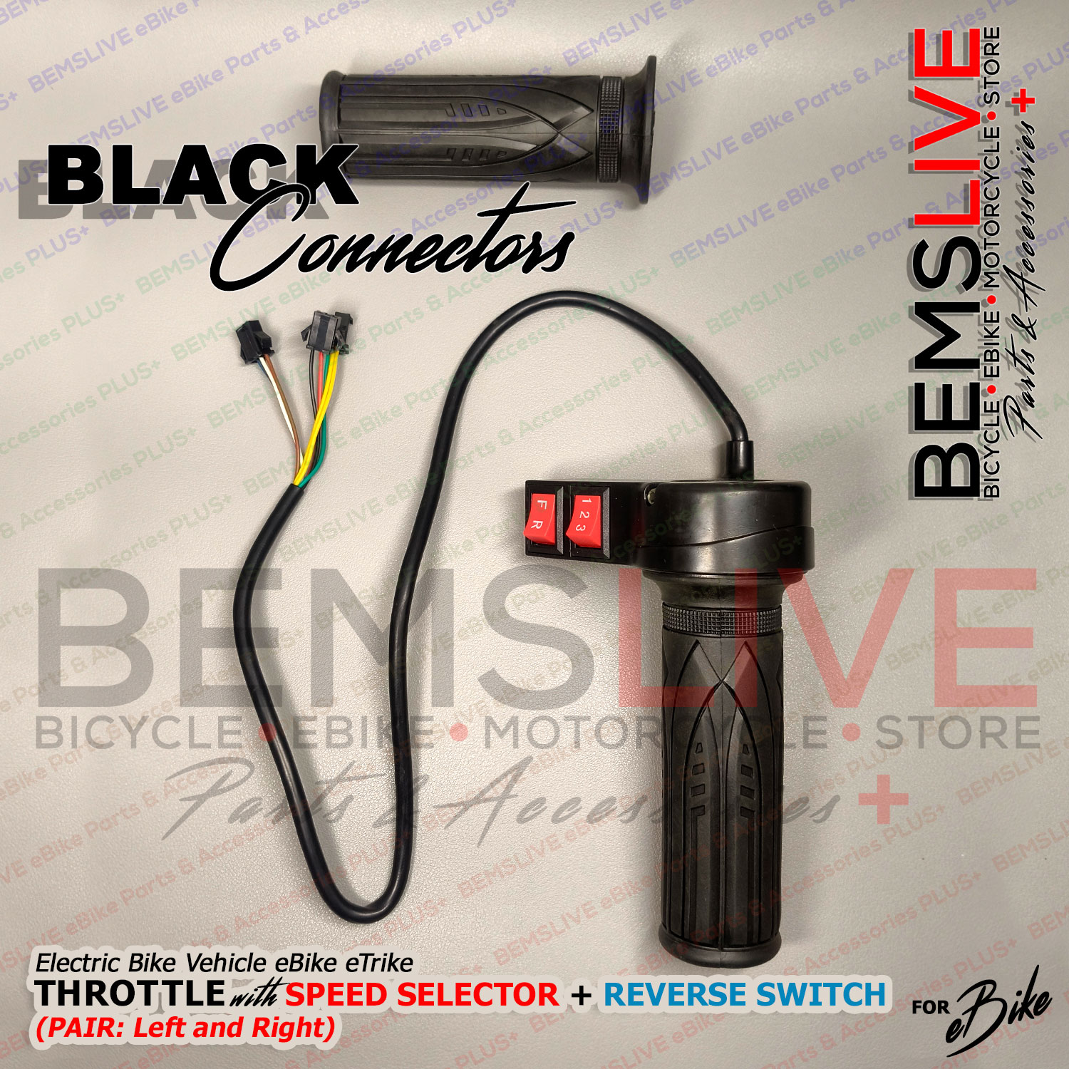 Advanced Throttle with 3 SPEED Selector + REVERSE Switches (BLACK ...