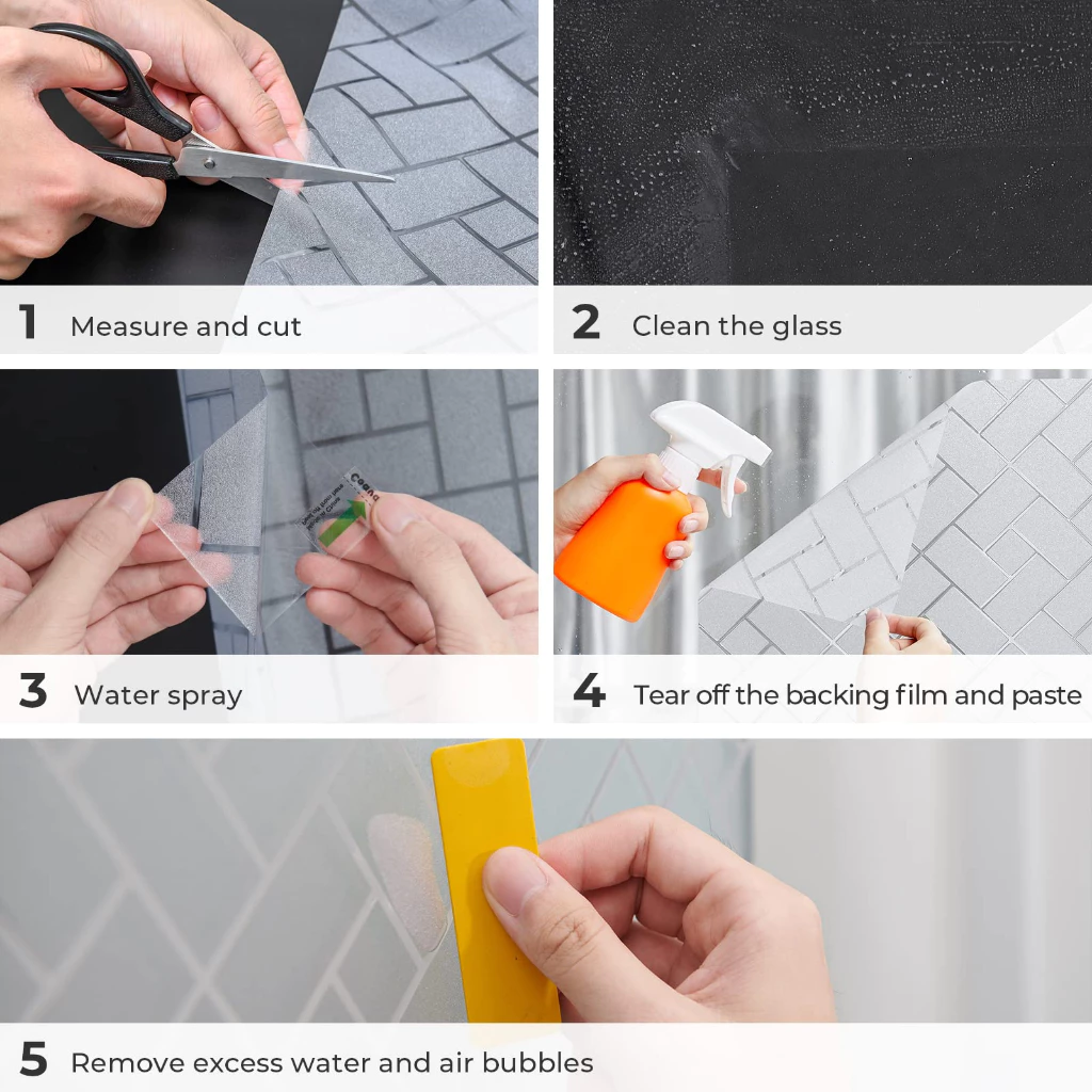50x200cm privacy window film sun protection glass sticker 3D static ...