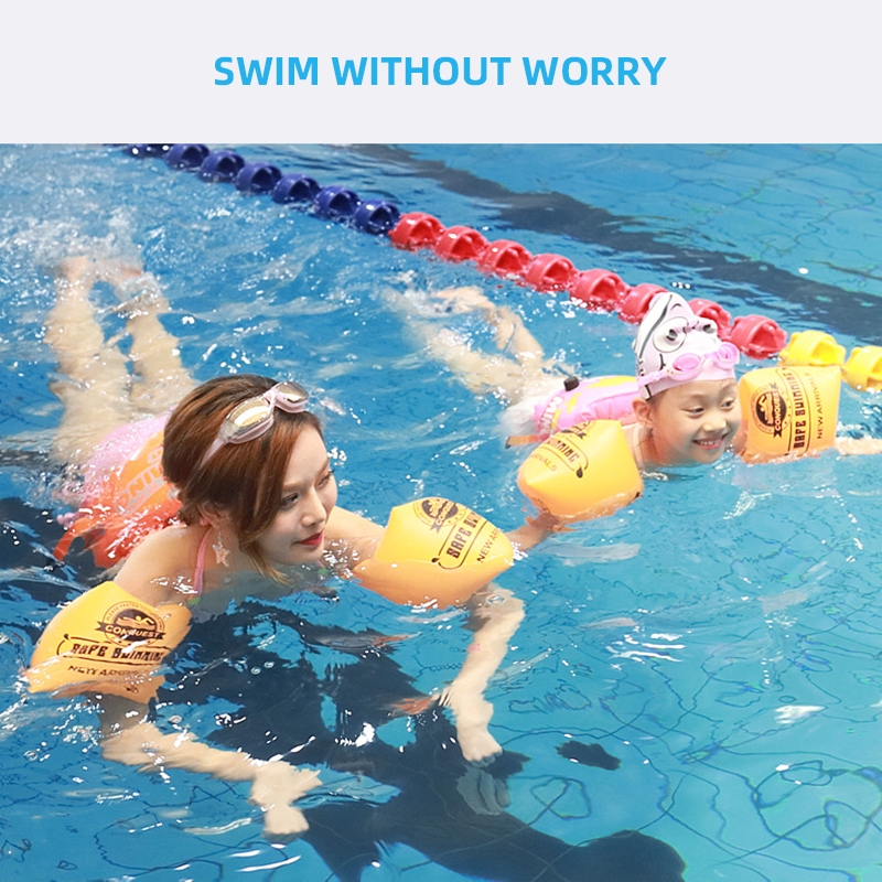1Pair Inflatables Swimming Arm Ring for Children Adults PVC Safety ...