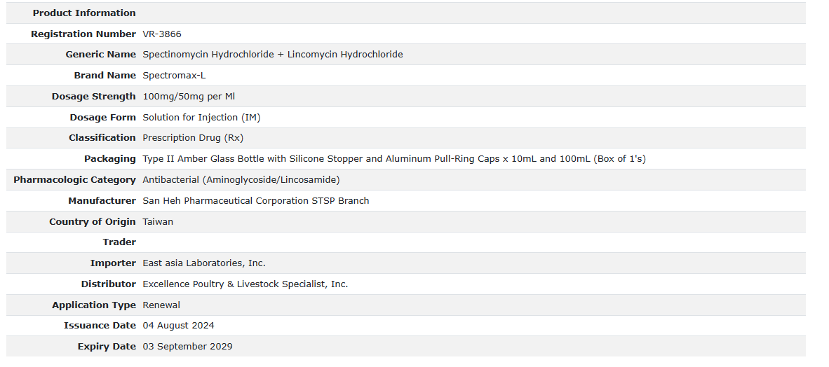 SPECTROMAX -L (By excellence) 10ml for gamefowl | Shopee Philippines