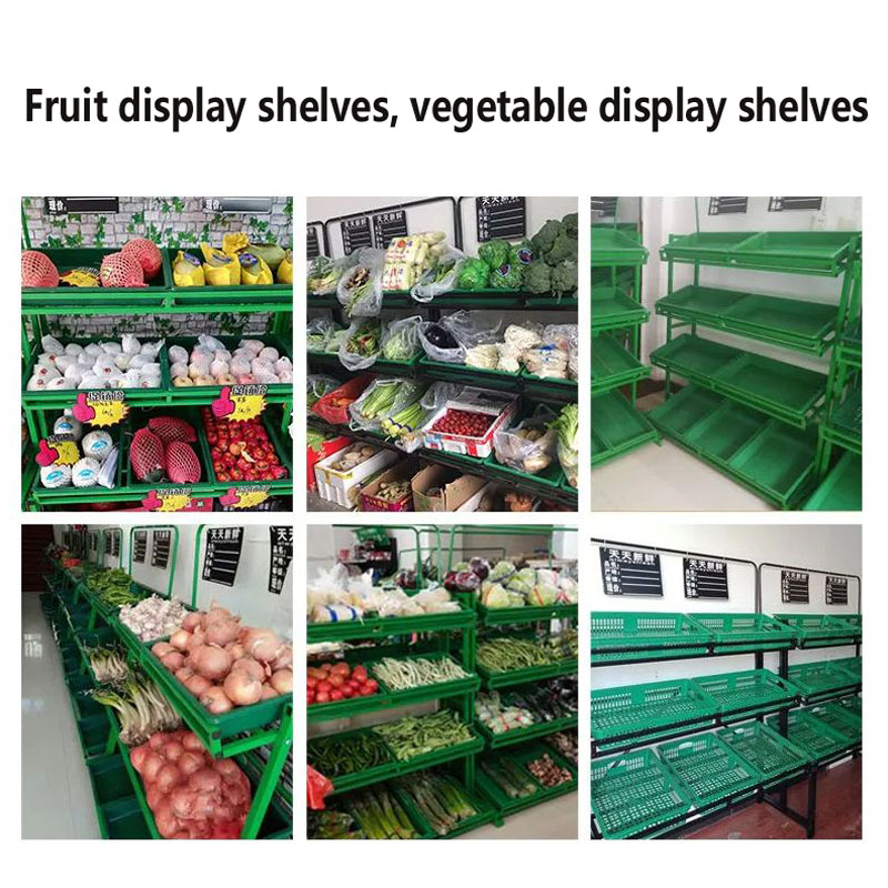 Convenience store fruit and vegetable rack shelf supermarket fruit ...