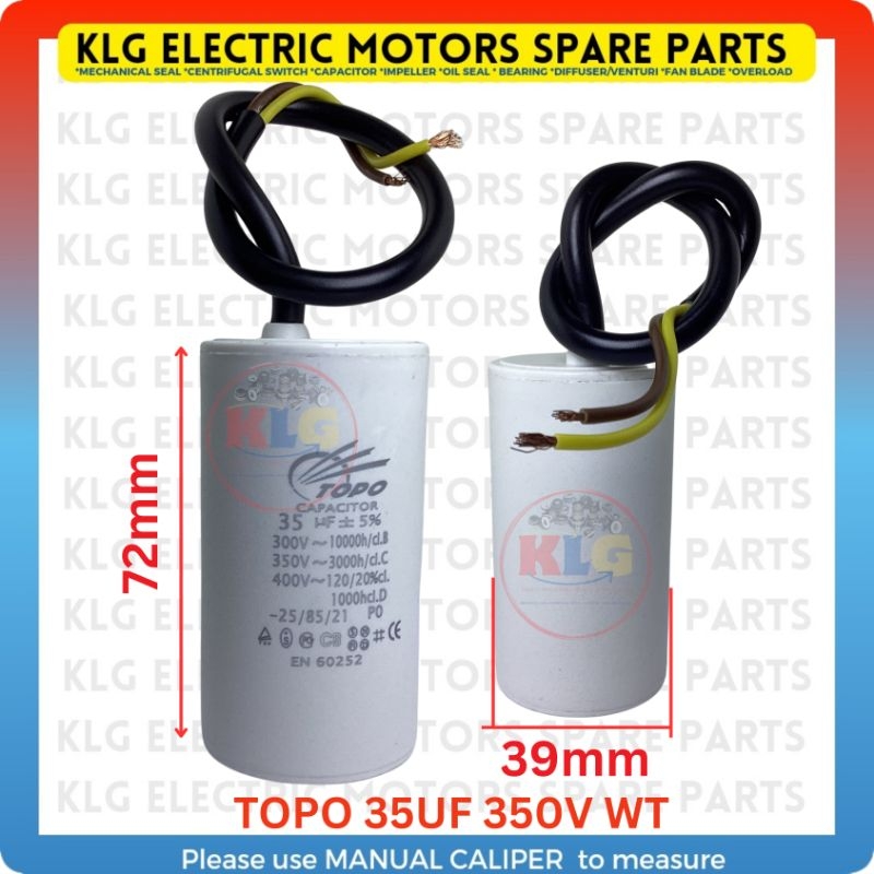Topo running capacitor 350vac 16uf 30uf 35uf 40uf 45uf 50uf 60uf wire ...