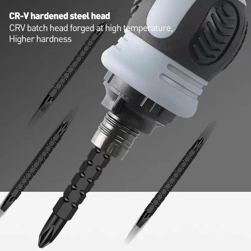 13 in 1 Ratchet Screwdriver Set Mini Hand Tool CRV Cross Groove Drill ...