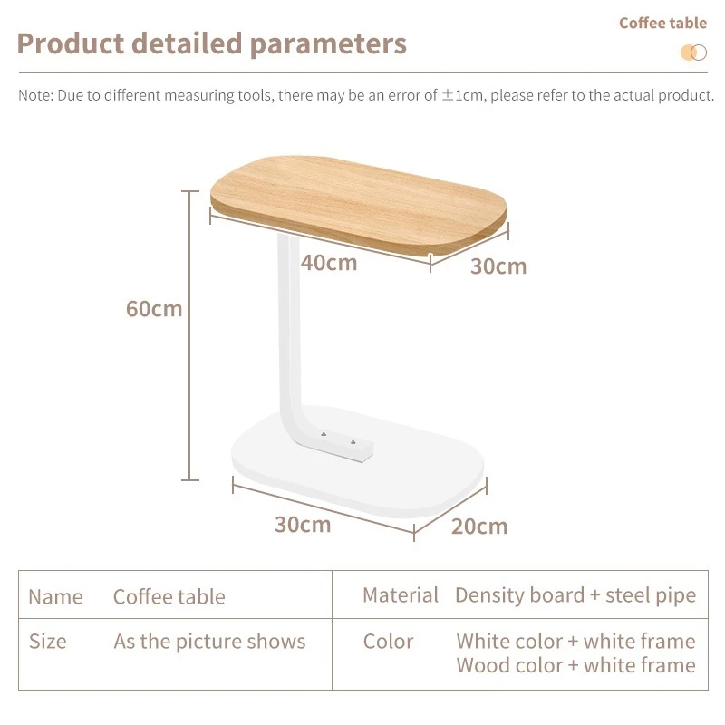 Nordic Sofa Side Table Coffee Table Mobile Side Desk Simple Movable ...