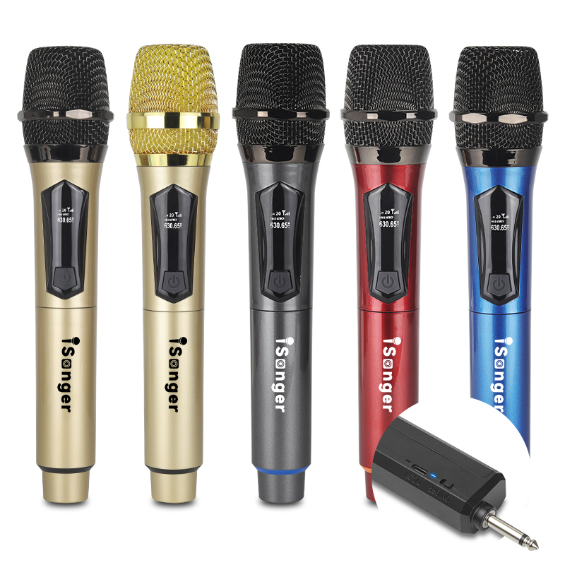 Professional Wireless Microphone Rechargeable UHF Dual Mic Set for ...