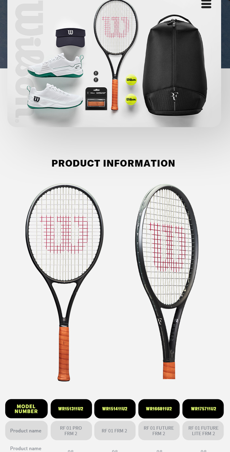 WILSON Roger Federer 01 FUTURE Lite Professional Tennis Racket | Shopee ...