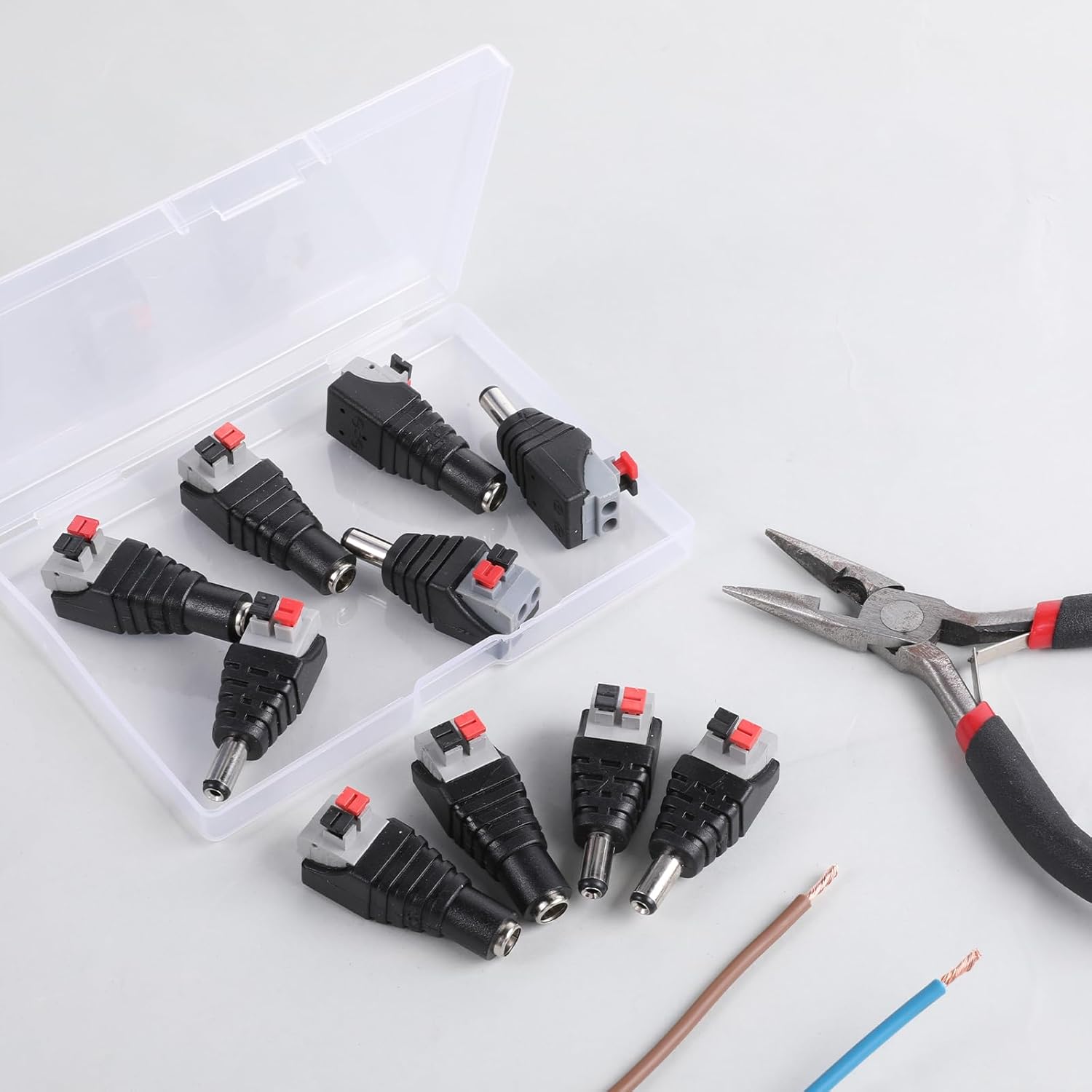 ALLAN RAC DC Power Connector Plug Male and Female DC Connector 5.5mm x ...