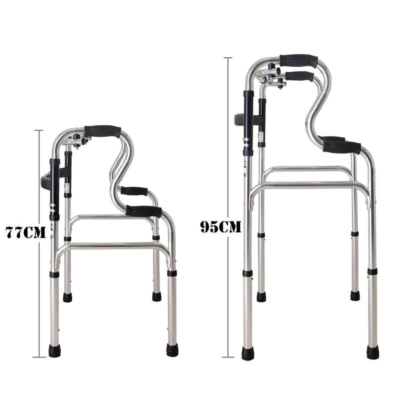 【Fast delivery】Adult Walker with Wheels Elderly Walker Stainless Steel ...