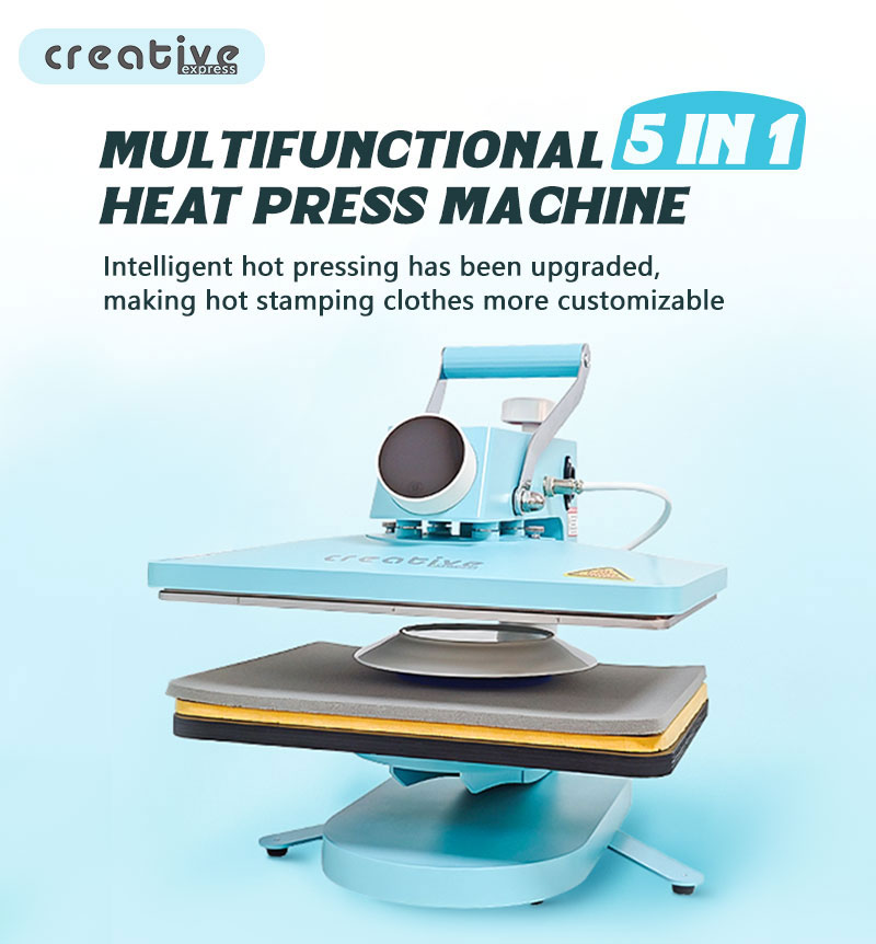 Creative 5 in 1 Heat Press Machine Craft Combo Heat Press Machine for T ...