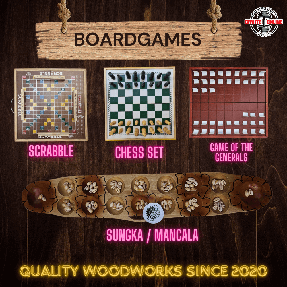 Classic Board Games Set Chess, Scrabble, Sungka & Game of the Generals ...