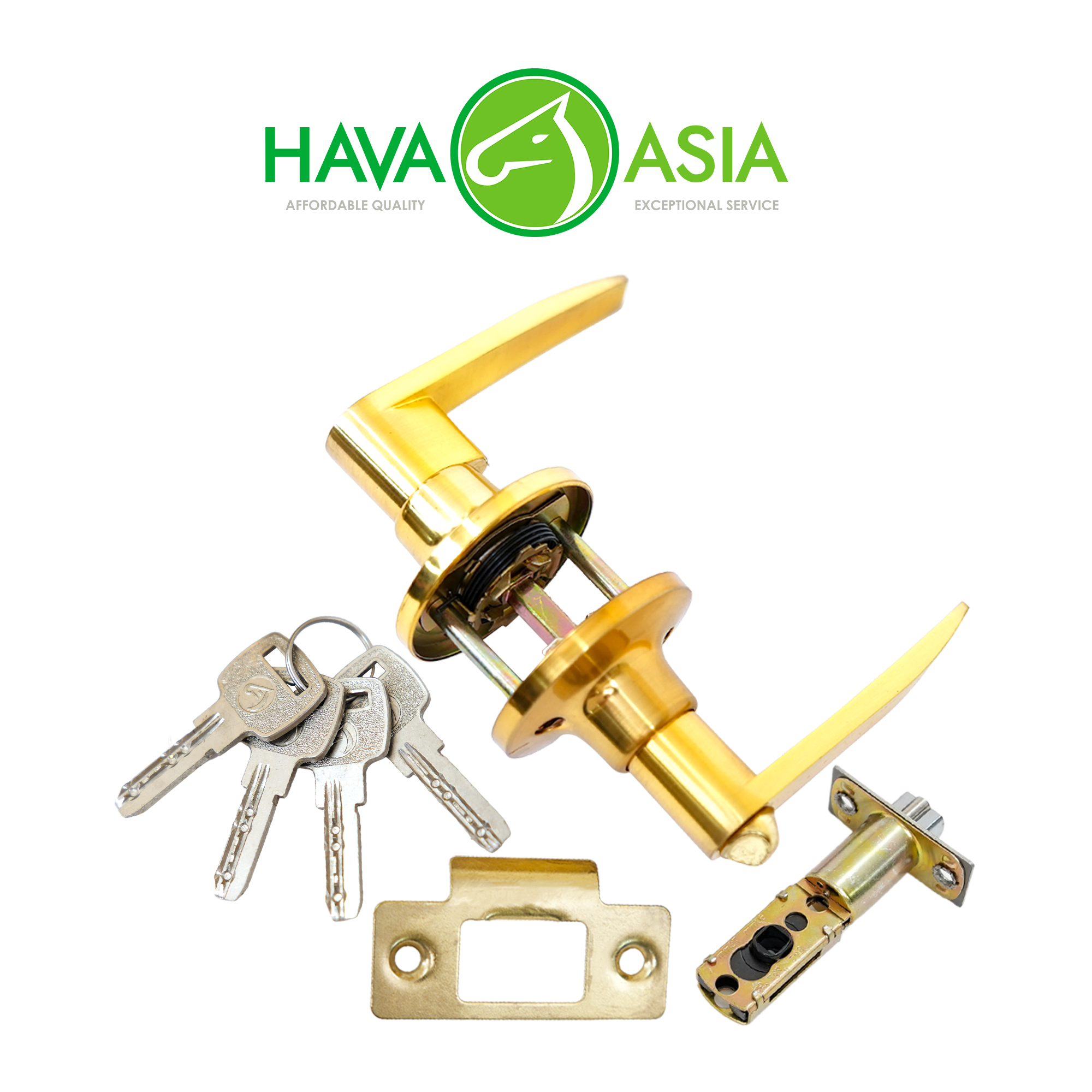 HavaAsia Heavy Duty Entrance Door Lock Set Tubular Lever Type Security ...