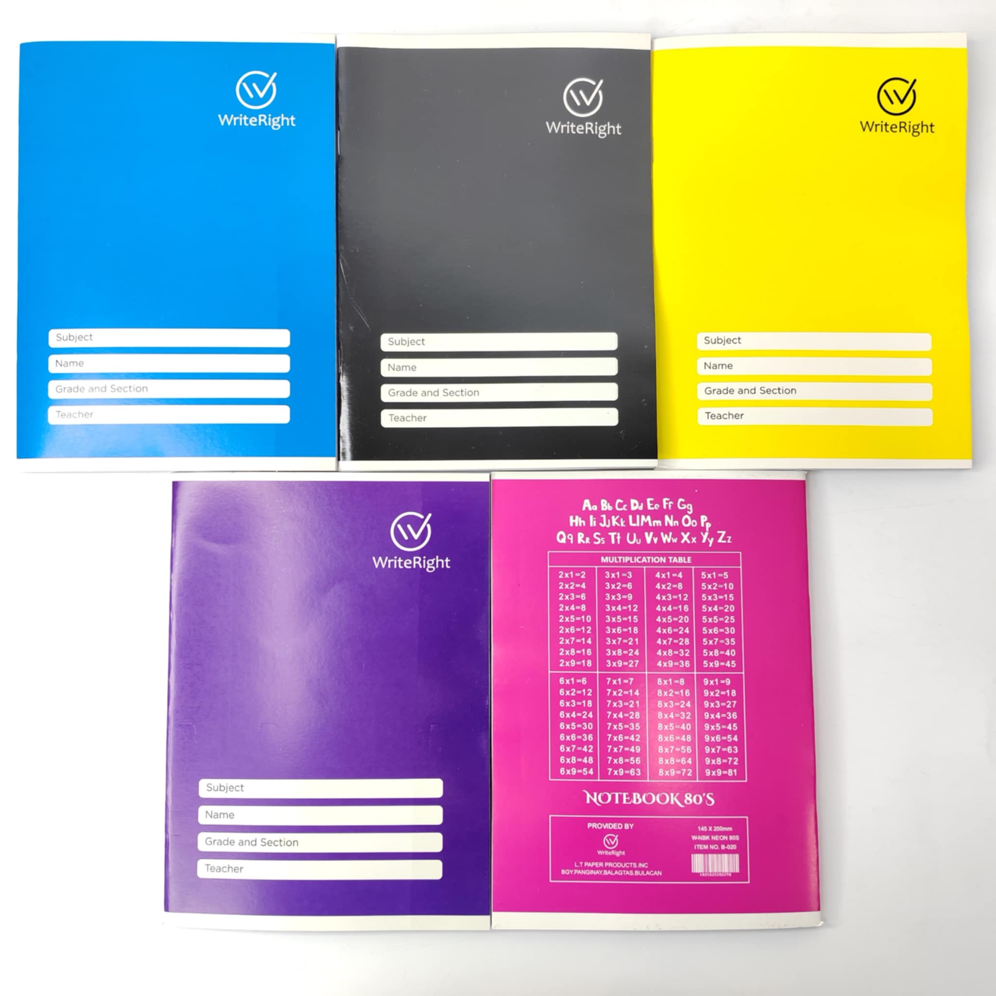 1Bundle(10pcs) Writing Notebook 10 Color Available With And Without ...