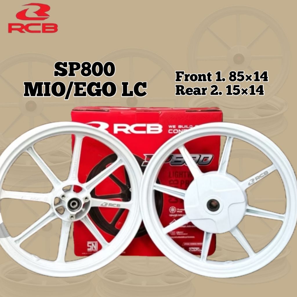 RCB SP800 SPORT Rim Mags For Click 125/150, Mio/Ego Lc, Nmax2020, Pcx ...