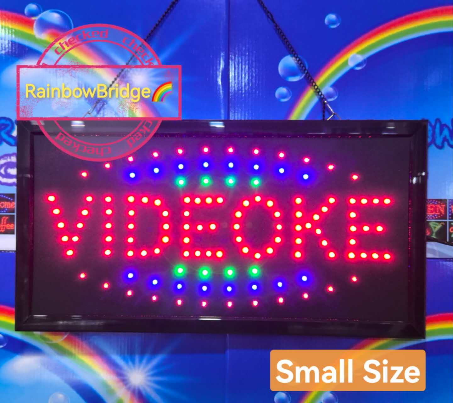 VIDEOKE - RAINBOW BRIDGE LED SIGNAGE (New - Small - Large) #SIZE: W48cm ...