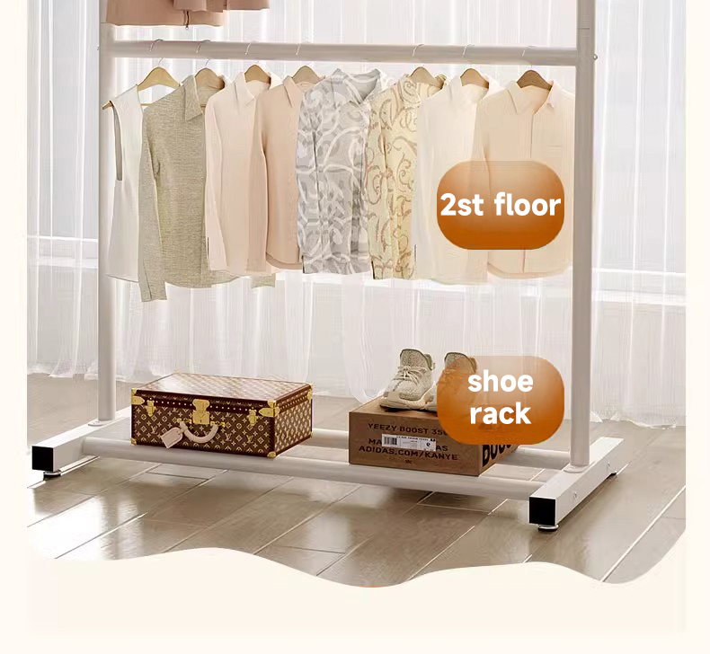 Norma Double Layer Clothes Hanging Rack Sampayan Stainless Clothes Rack ...