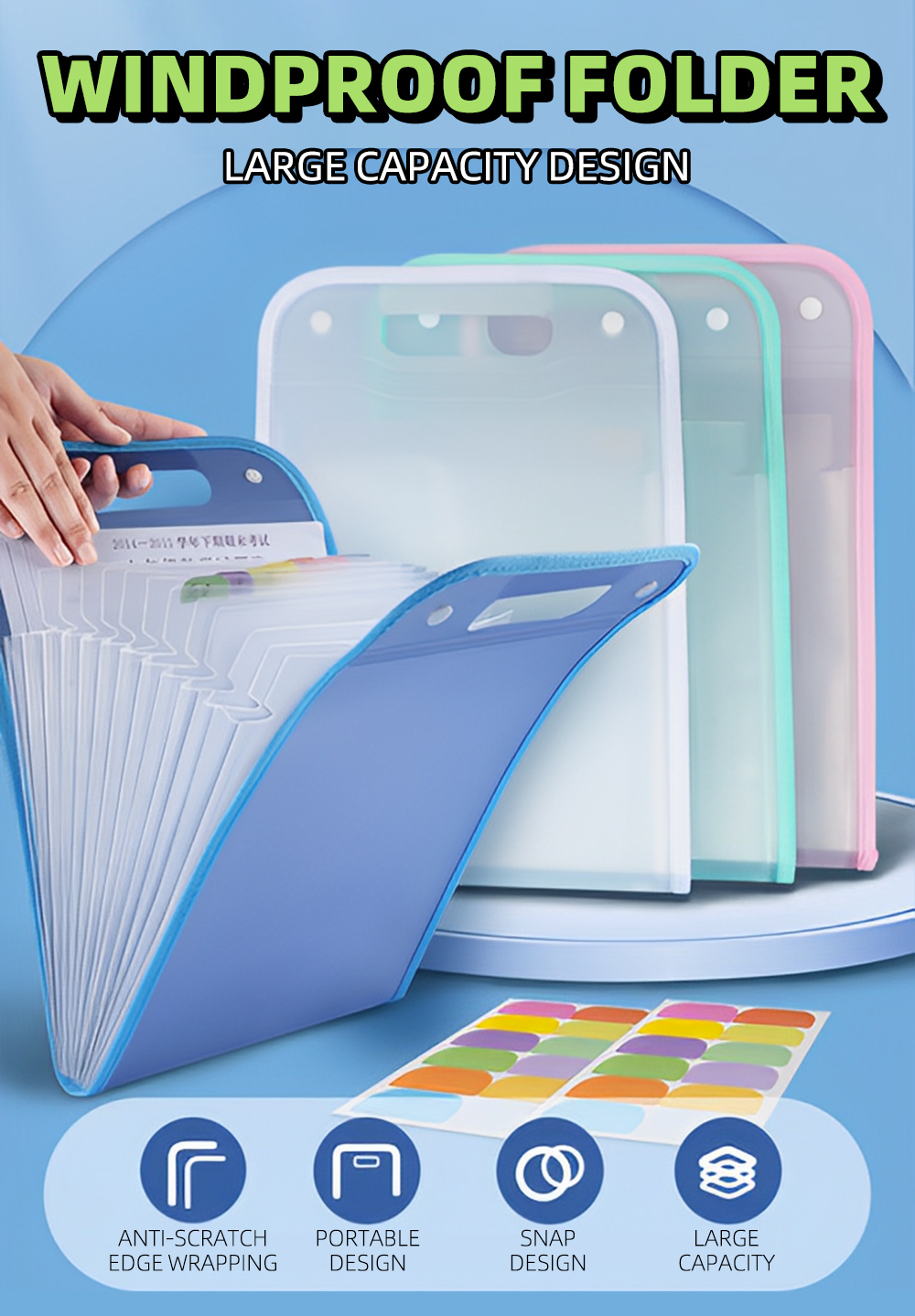 Waterproof 13-Layer A4 File Organizer With Handle layer Test Paper ...