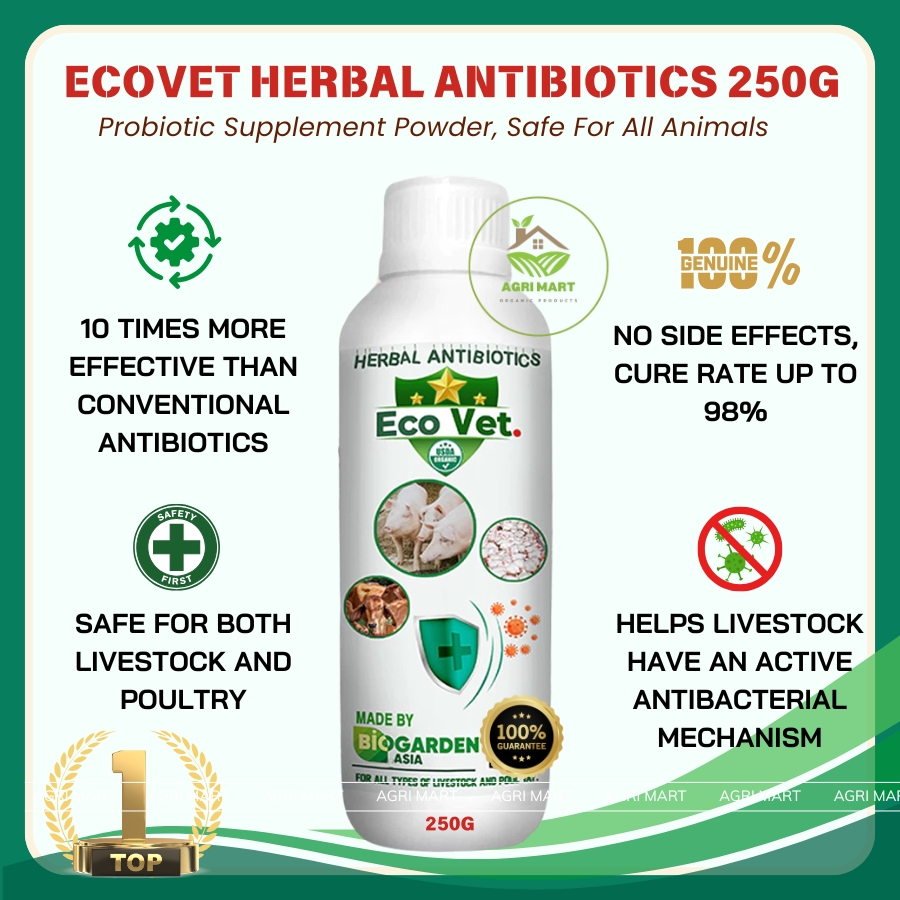 ECOVET 250G Pulbos na Suplemento ng Probiotic, Mahalagang Nutrisyon ...