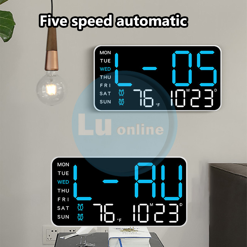 【READY】Digital wall Clock Led Battery Operated Large Screen Display ...